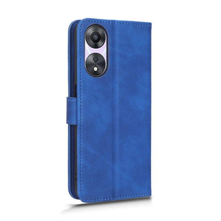 For OPPO A58 5G Skin Feel Magnetic Flip Leather Phone Case