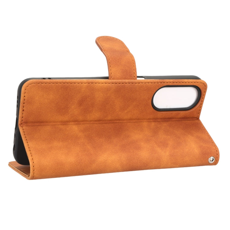 For OPPO A58 5G Skin Feel Magnetic Flip Leather Phone Case