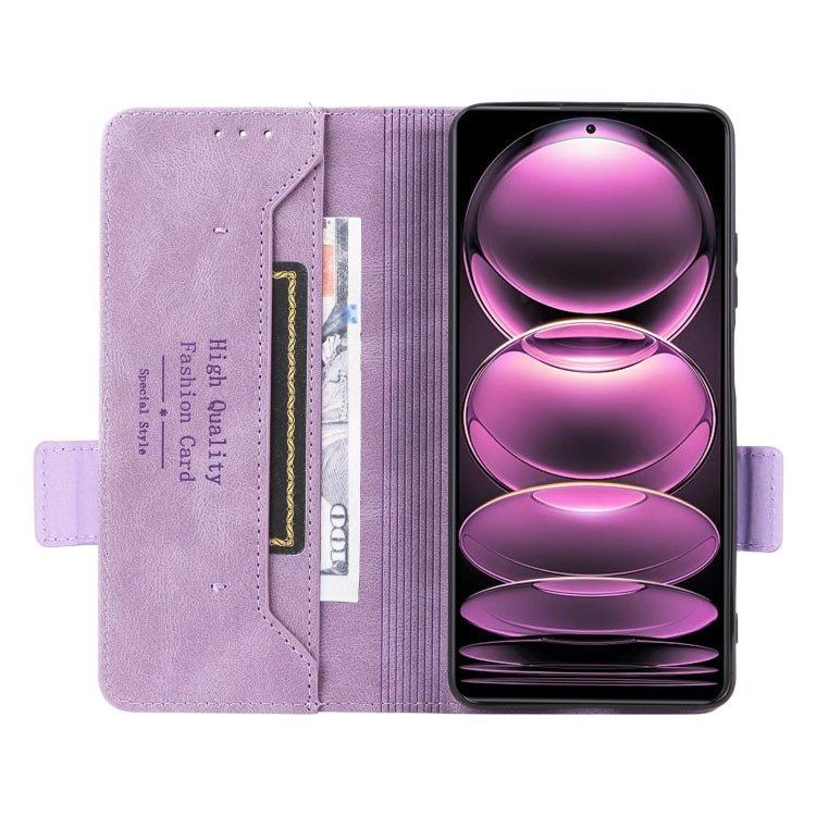 For Xiaomi Redmi Note 12 Pro 5G China Magnetic Clasp Flip Leather Phone Case