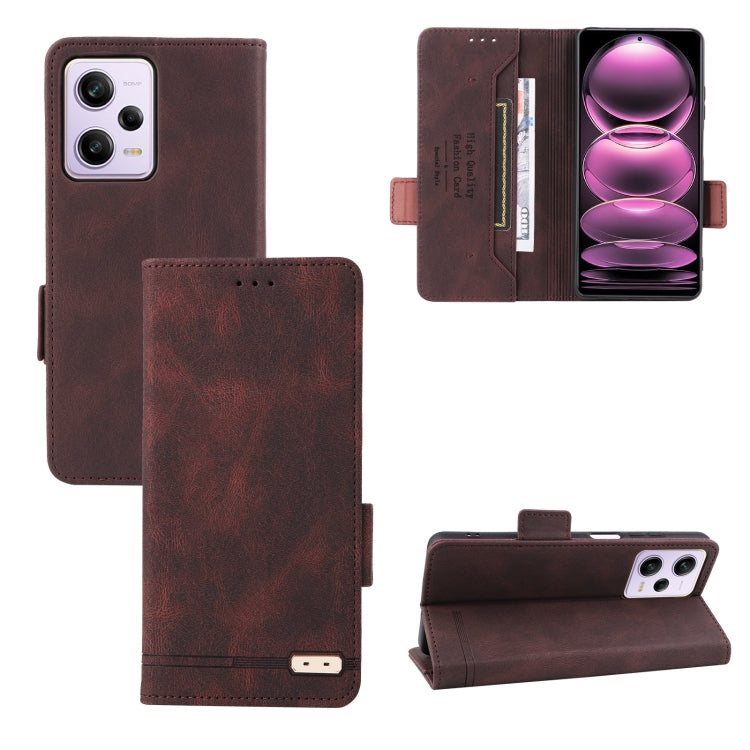 For Xiaomi Redmi Note 12 Pro 5G China Magnetic Clasp Flip Leather Phone Case