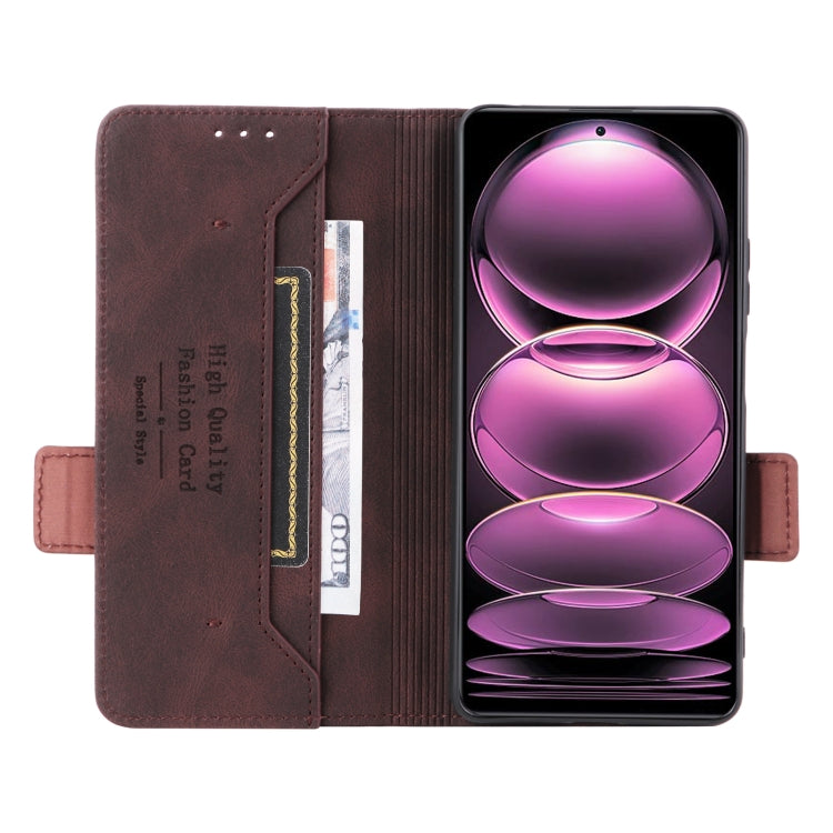 For Xiaomi Redmi Note 12 Pro 5G China Magnetic Clasp Flip Leather Phone Case