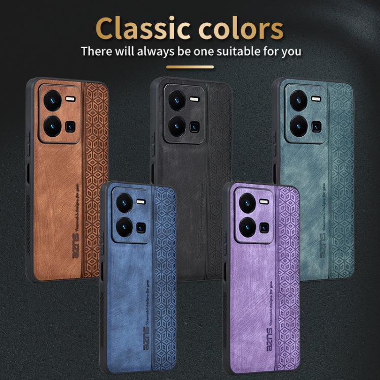 For vivo Y35 4G AZNS 3D Embossed Skin Feel Phone Case