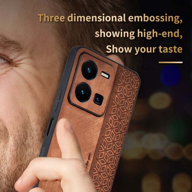 For vivo Y35 4G AZNS 3D Embossed Skin Feel Phone Case