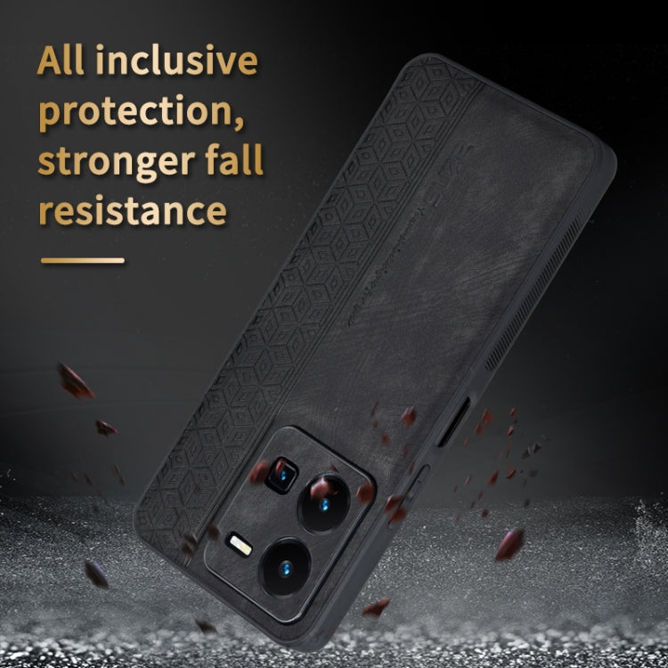 For vivo Y35 4G AZNS 3D Embossed Skin Feel Phone Case