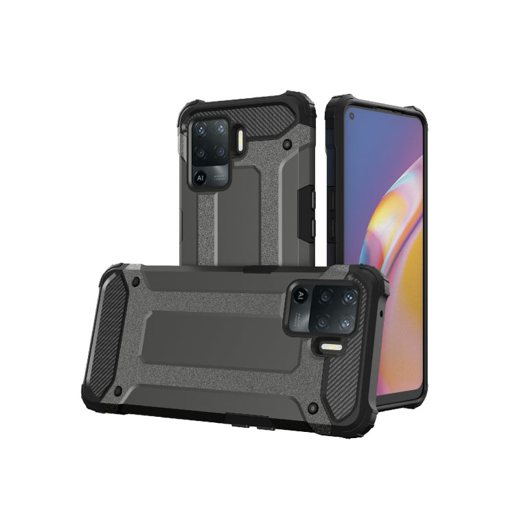 For OPPO Reno5 Lite/A94 Magic Armor TPU + PC Combination Phone Case