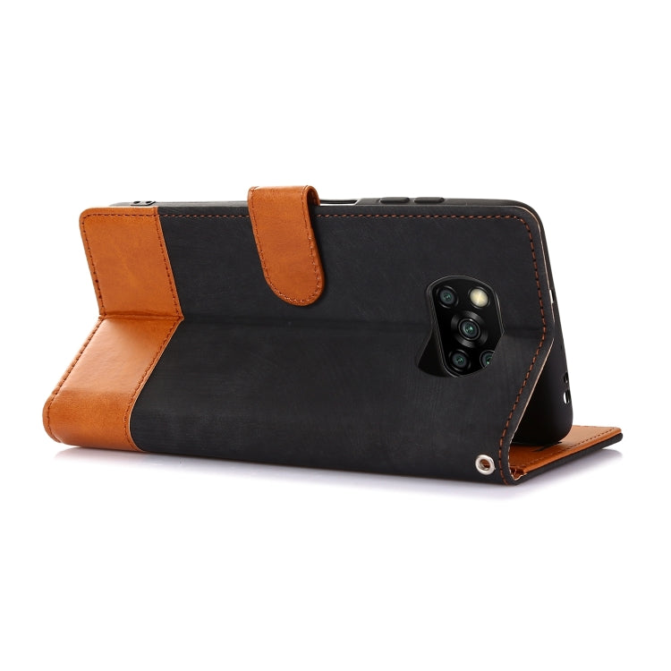 For Xiaomi Poco X3 NFC Splicing Leather Phone Case