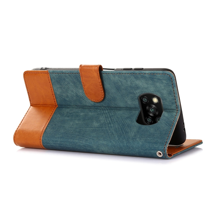 For Xiaomi Poco X3 NFC Splicing Leather Phone Case