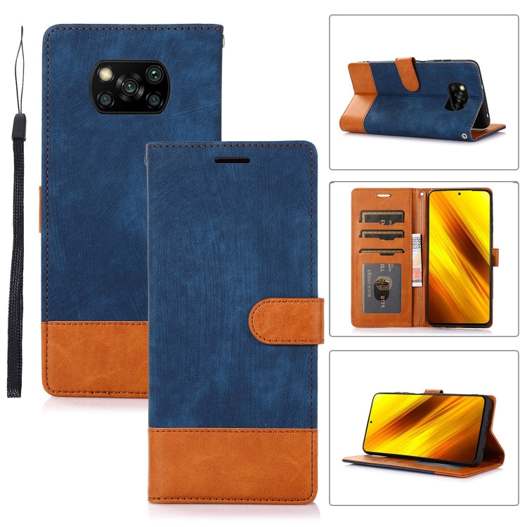For Xiaomi Poco X3 NFC Splicing Leather Phone Case