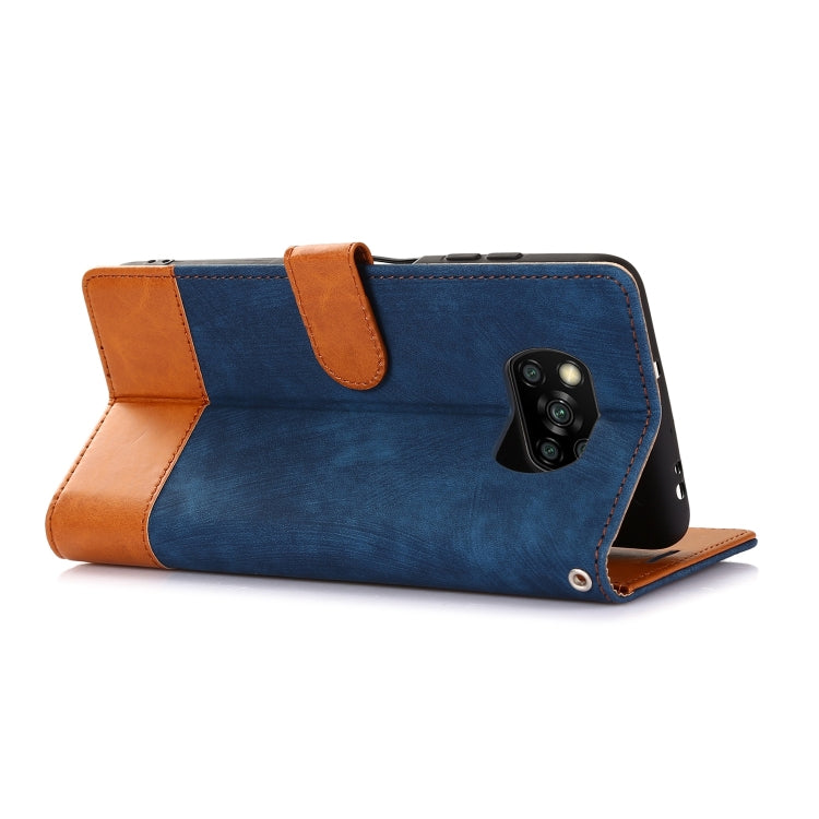 For Xiaomi Poco X3 NFC Splicing Leather Phone Case