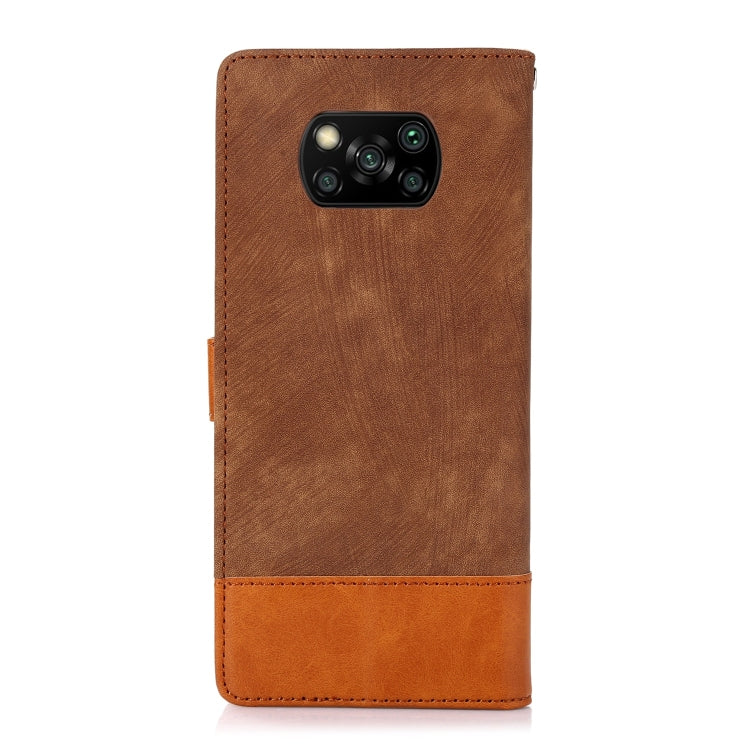 For Xiaomi Poco X3 NFC Splicing Leather Phone Case