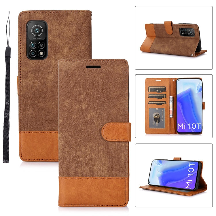 For Xiaomi Mi 10T 5G / 10T Pro 5G Splicing Leather Phone Case