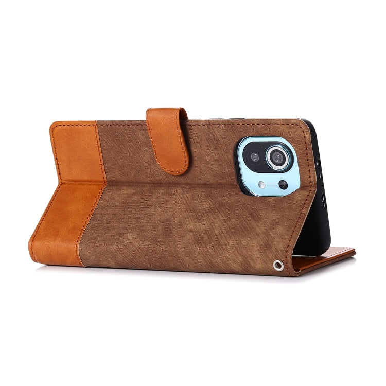 For Xiaomi Mi 11 Splicing Leather Phone Case