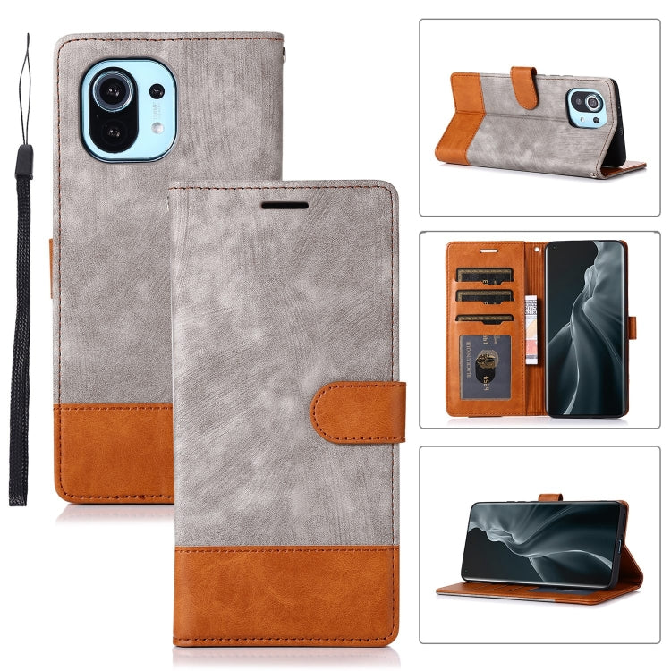 For Xiaomi Mi 11 Splicing Leather Phone Case