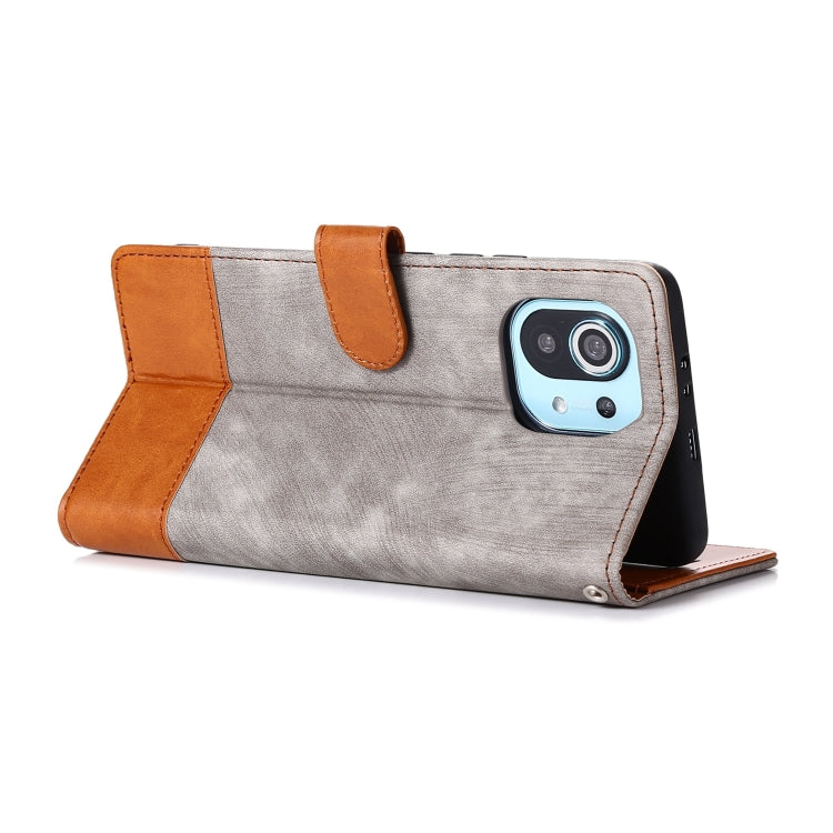 For Xiaomi Mi 11 Splicing Leather Phone Case