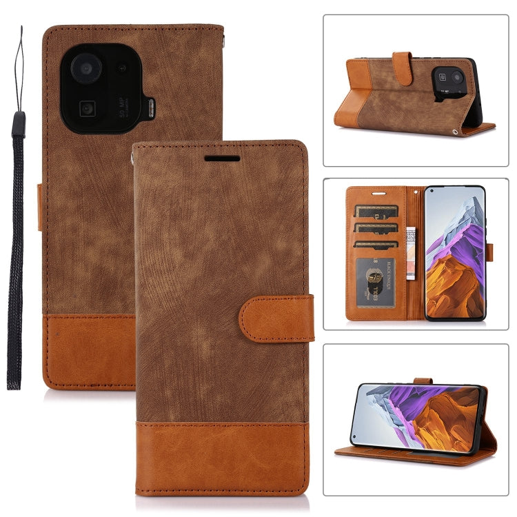 For Xiaomi Mi 11 Pro Splicing Leather Phone Case