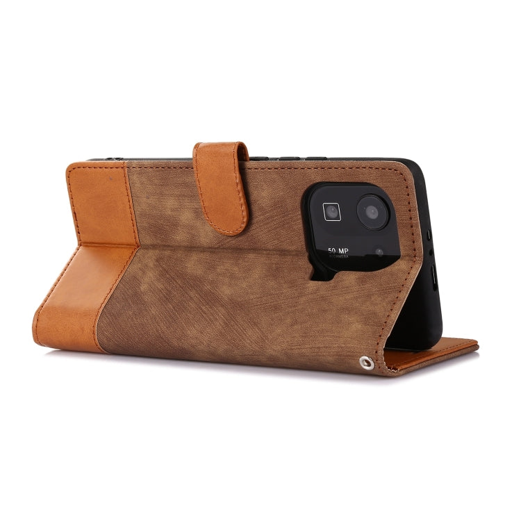 For Xiaomi Mi 11 Pro Splicing Leather Phone Case