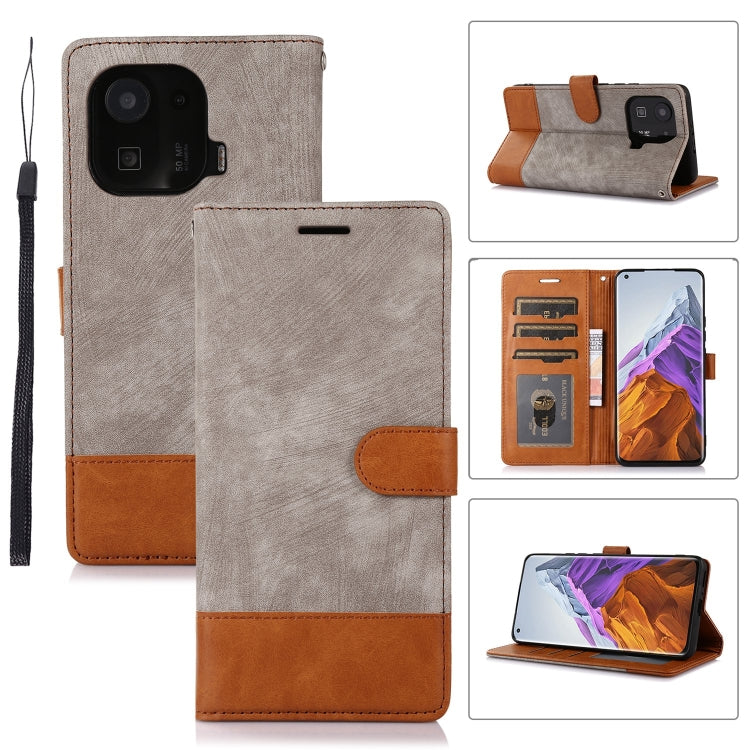 For Xiaomi Mi 11 Pro Splicing Leather Phone Case