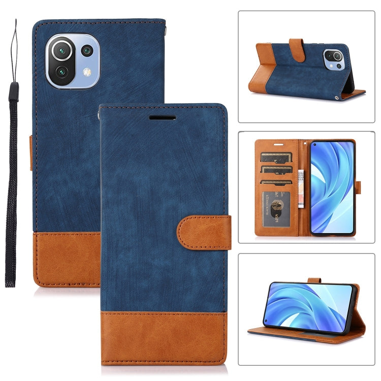 For Xiaomi Mi 11 Lite Splicing Leather Phone Case