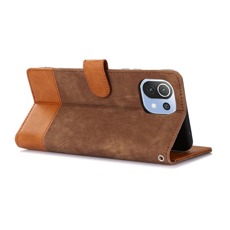 For Xiaomi Mi 11 Lite Splicing Leather Phone Case