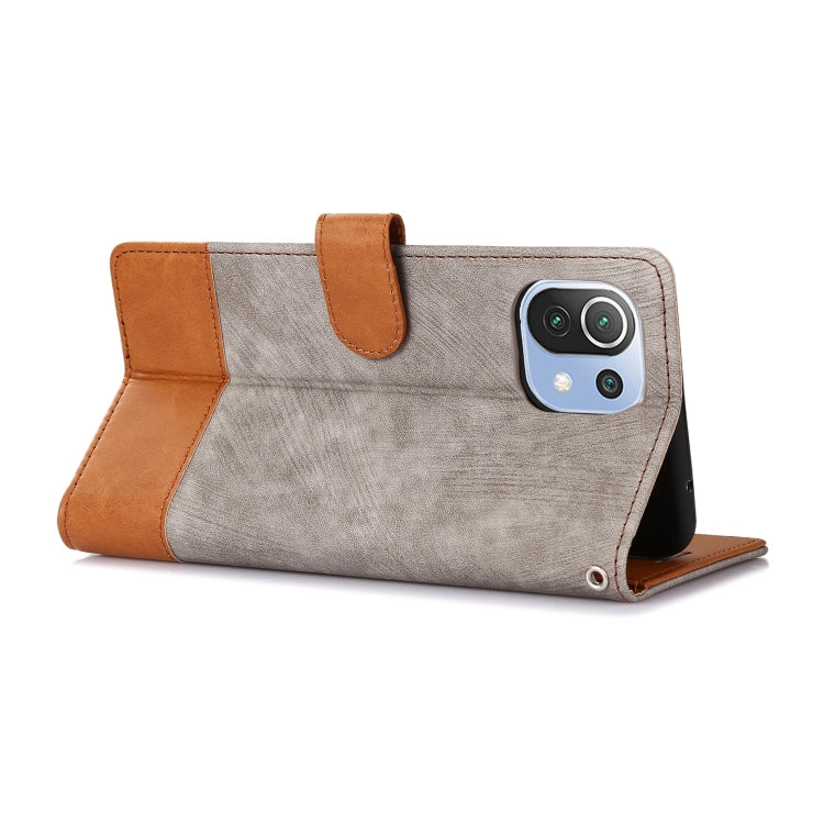 For Xiaomi Mi 11 Lite Splicing Leather Phone Case