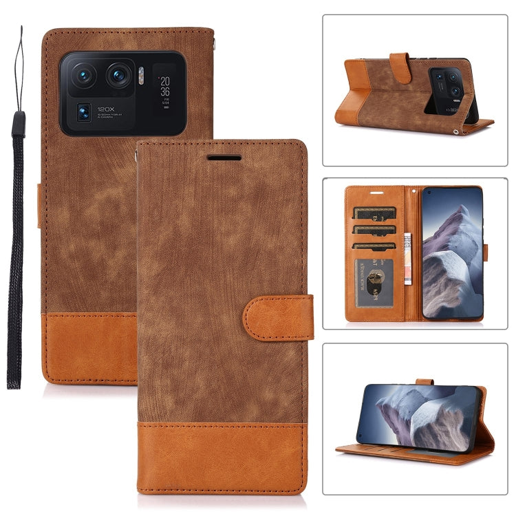 For Xiaomi Mi 11 Ultra Splicing Leather Phone Case
