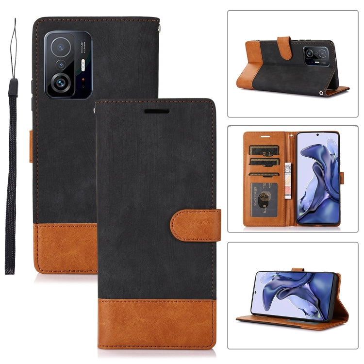 For Xiaomi 11T Splicing Leather Phone Case