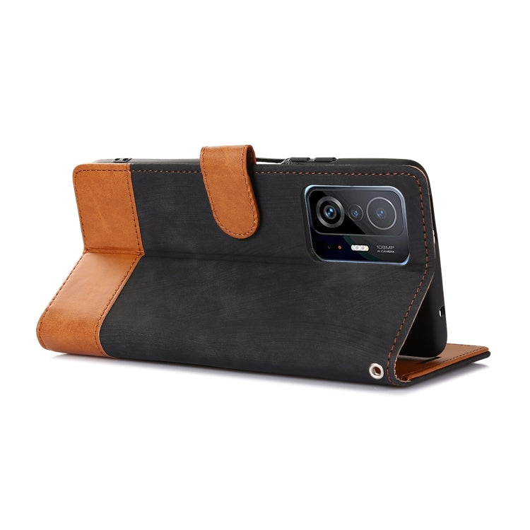 For Xiaomi 11T Splicing Leather Phone Case