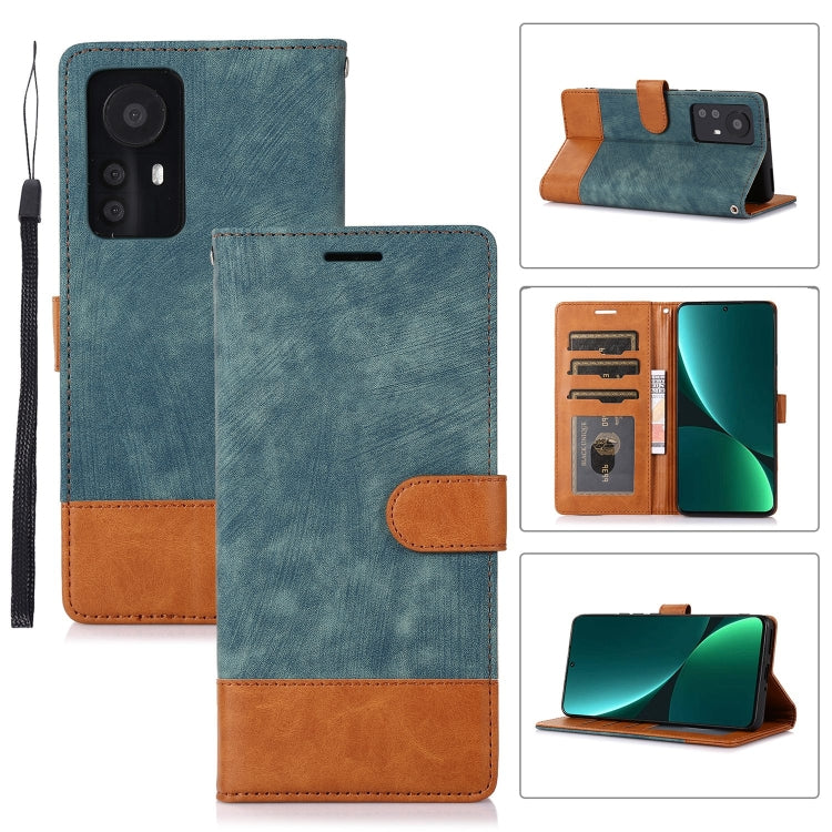 For Xiaomi 12 Pro Splicing Leather Phone Case
