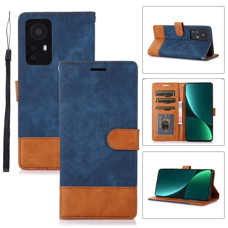 For Xiaomi 12 Pro Splicing Leather Phone Case