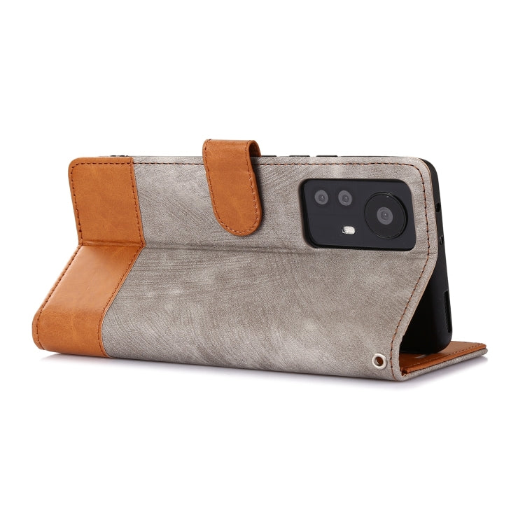 For Xiaomi 12 Pro Splicing Leather Phone Case