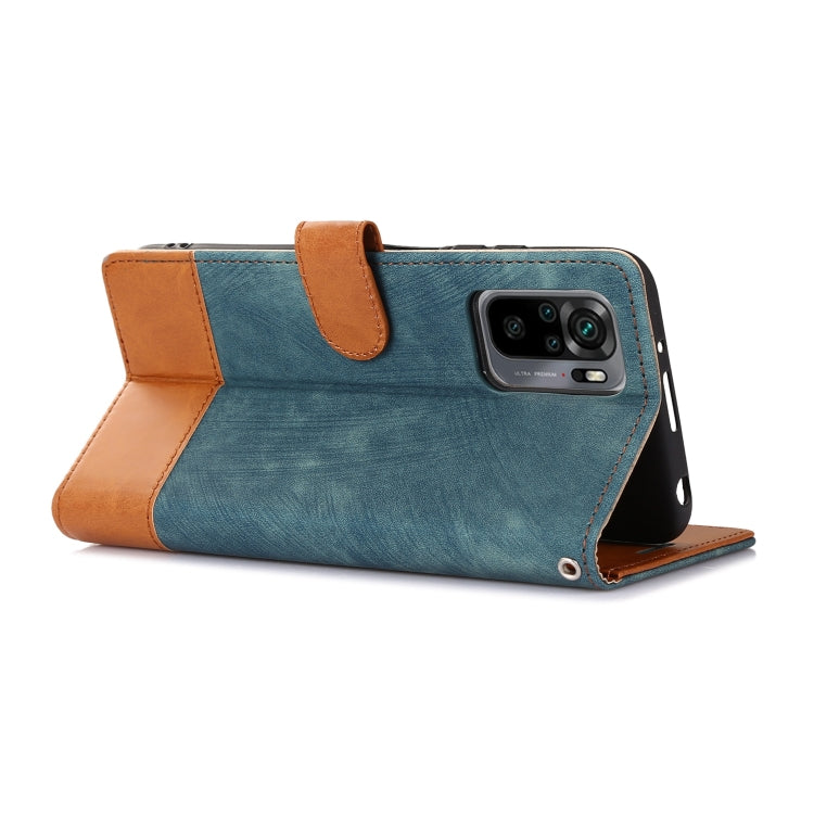 For Xiaomi Redmi 10 Splicing Leather Phone Case