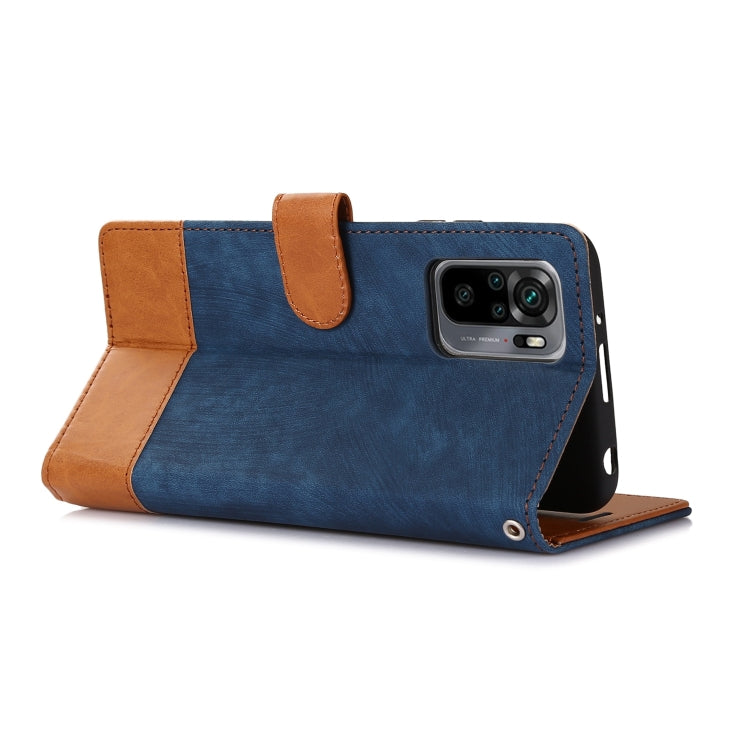 For Xiaomi Redmi 10 Splicing Leather Phone Case