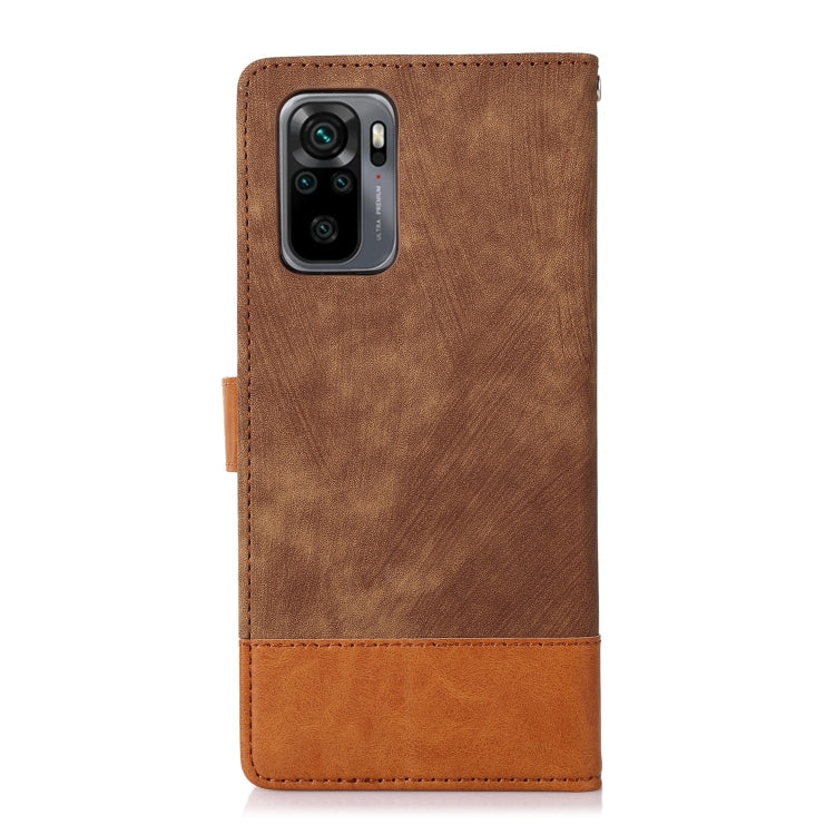 For Xiaomi Redmi 10 Splicing Leather Phone Case