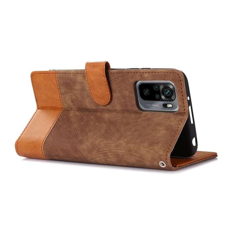 For Xiaomi Redmi 10 Splicing Leather Phone Case
