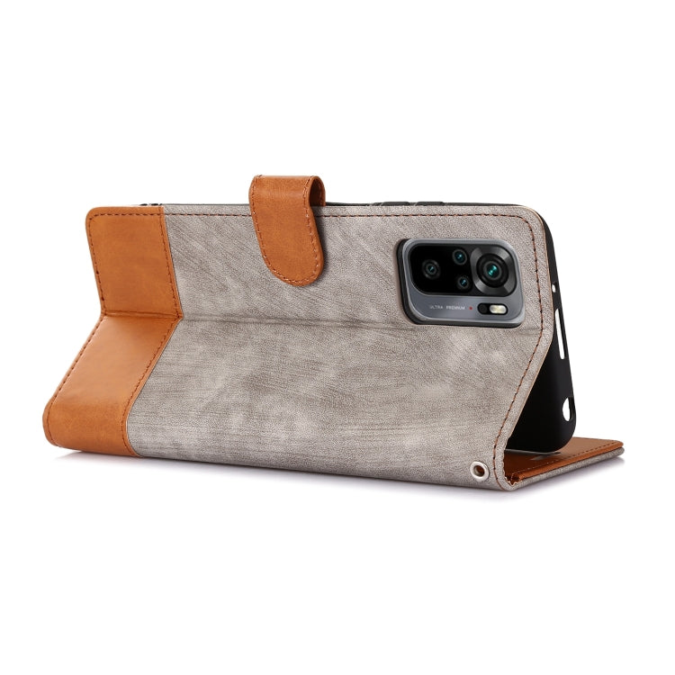 For Xiaomi Redmi 10 Splicing Leather Phone Case