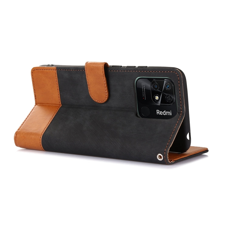 For Xiaomi Redmi 10 India Splicing Leather Phone Case