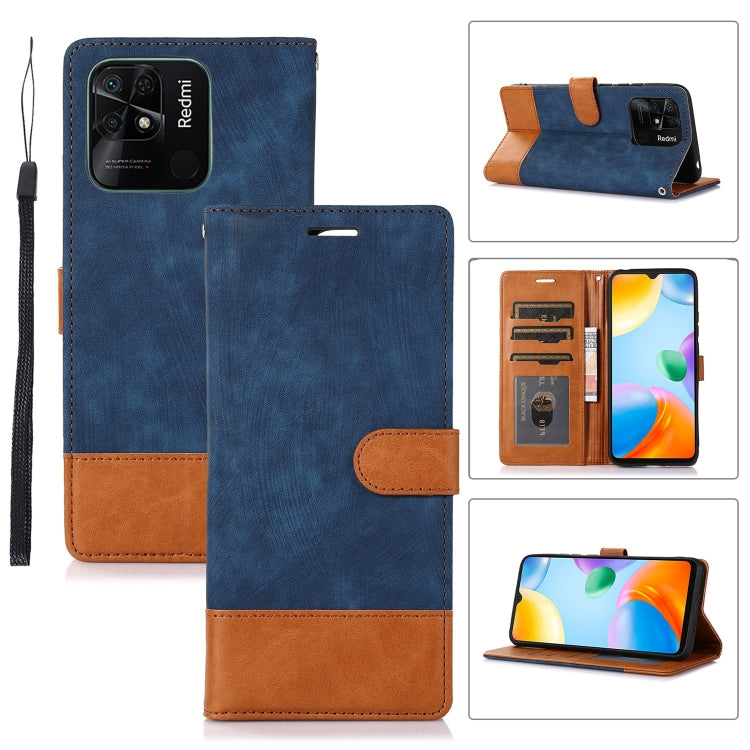 For Xiaomi Redmi 10 India Splicing Leather Phone Case