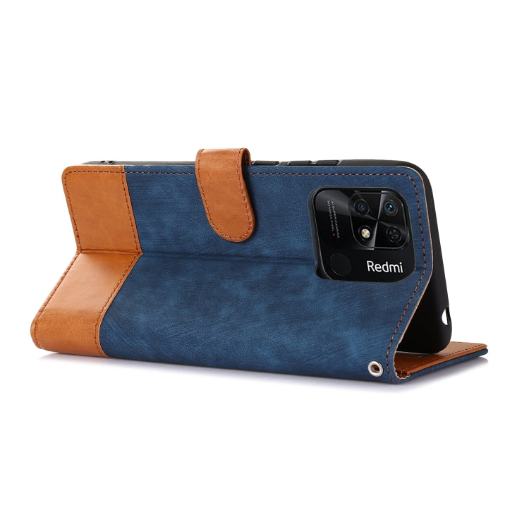 For Xiaomi Redmi 10 India Splicing Leather Phone Case