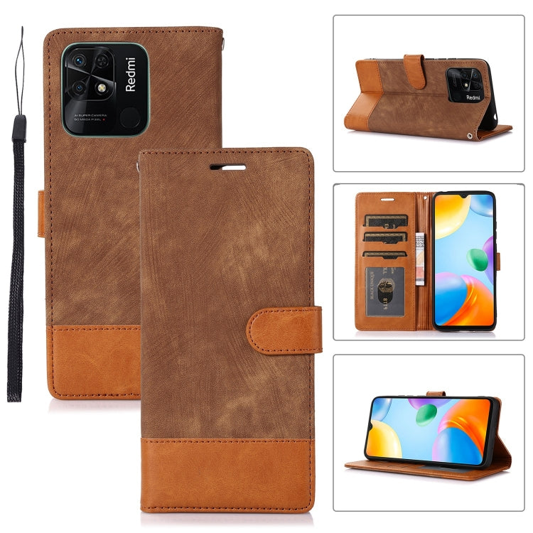 For Xiaomi Redmi 10 India Splicing Leather Phone Case