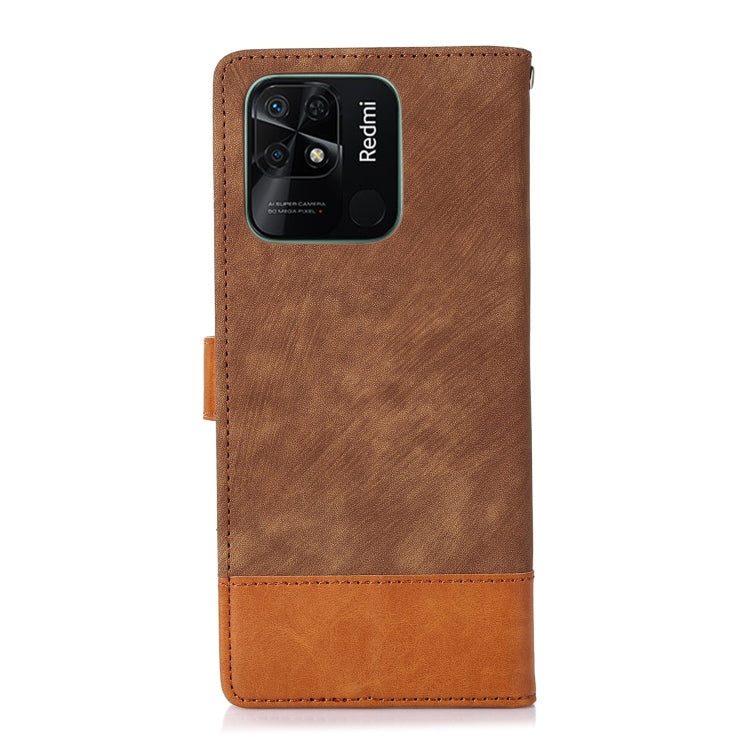 For Xiaomi Redmi 10 India Splicing Leather Phone Case