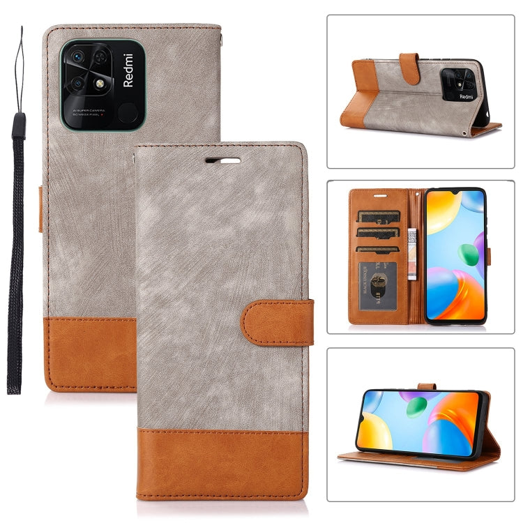 For Xiaomi Redmi 10 India Splicing Leather Phone Case