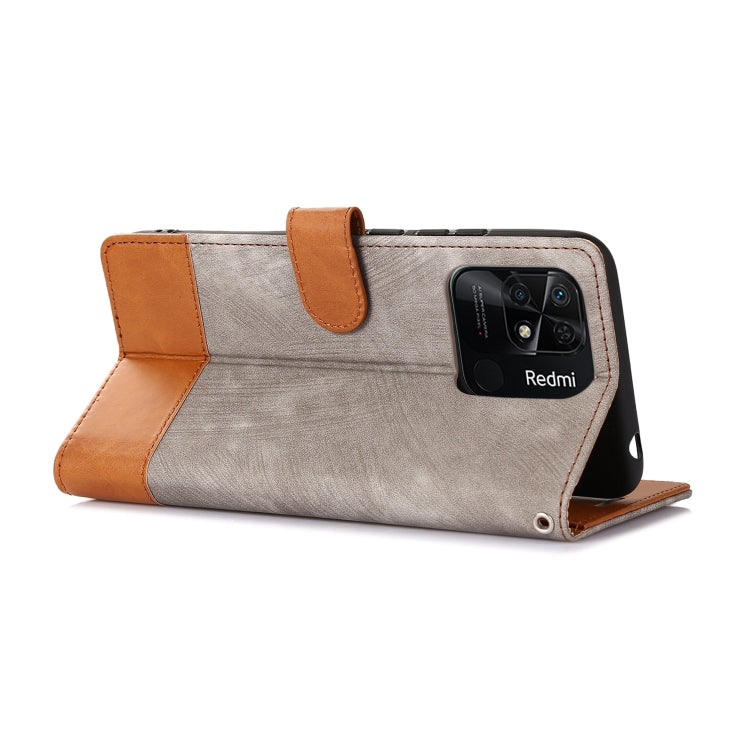 For Xiaomi Redmi 10 India Splicing Leather Phone Case