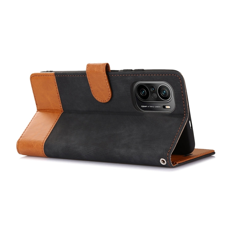 For Xiaomi Redmi K40 / K40 Pro Splicing Leather Phone Case