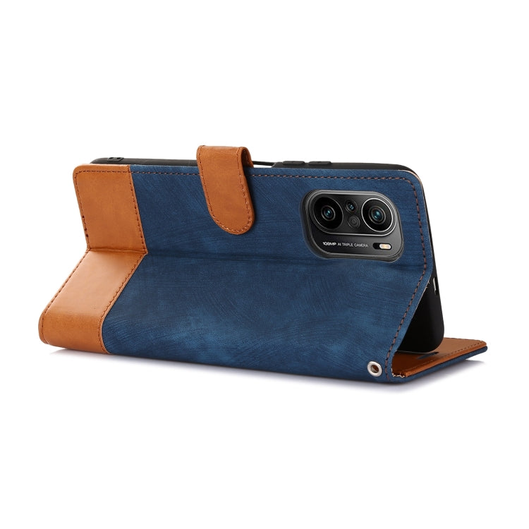 For Xiaomi Redmi K40 / K40 Pro Splicing Leather Phone Case