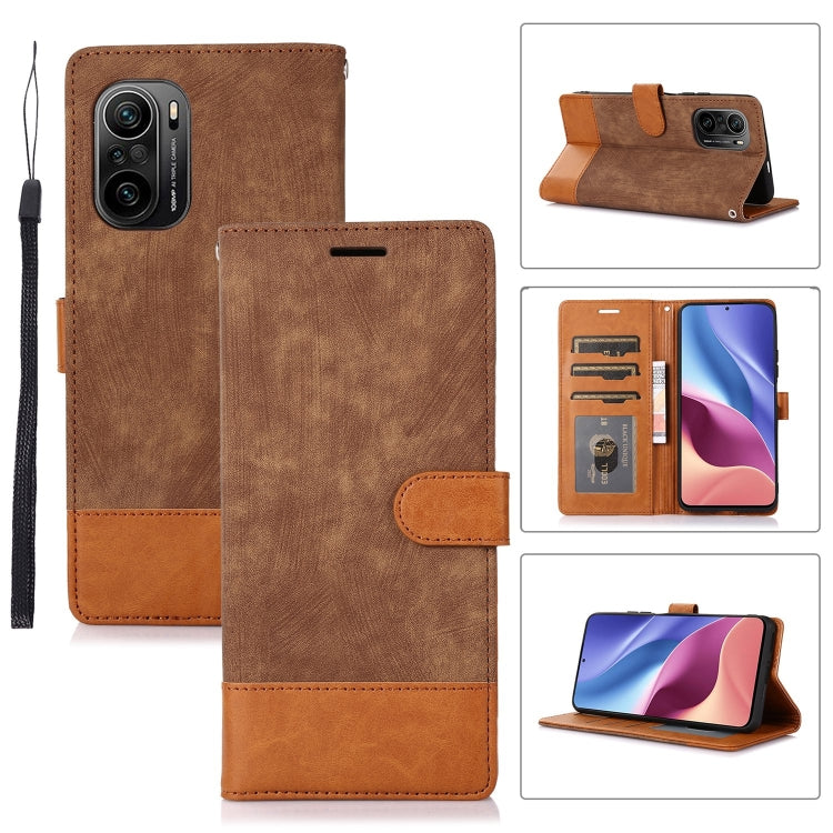 For Xiaomi Redmi K40 / K40 Pro Splicing Leather Phone Case