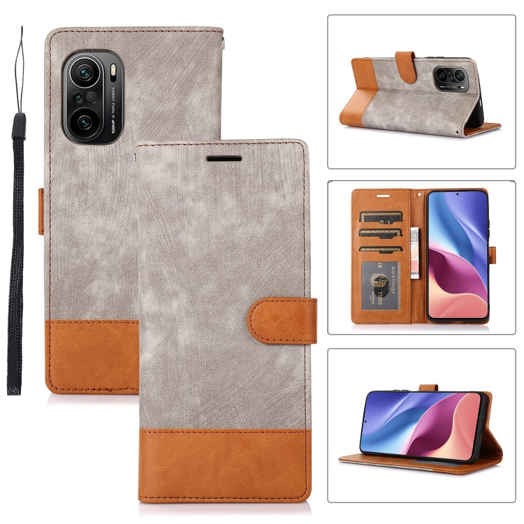 For Xiaomi Redmi K40 / K40 Pro Splicing Leather Phone Case