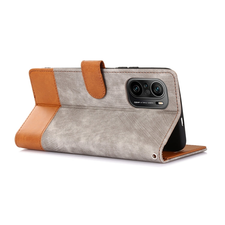 For Xiaomi Redmi K40 / K40 Pro Splicing Leather Phone Case