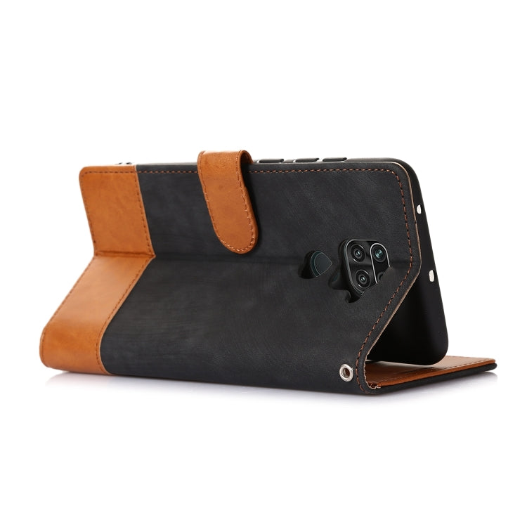 For Xiaomi Redmi Note 9 4G Splicing Leather Phone Case