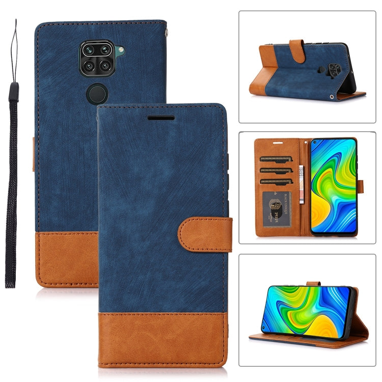 For Xiaomi Redmi Note 9 4G Splicing Leather Phone Case