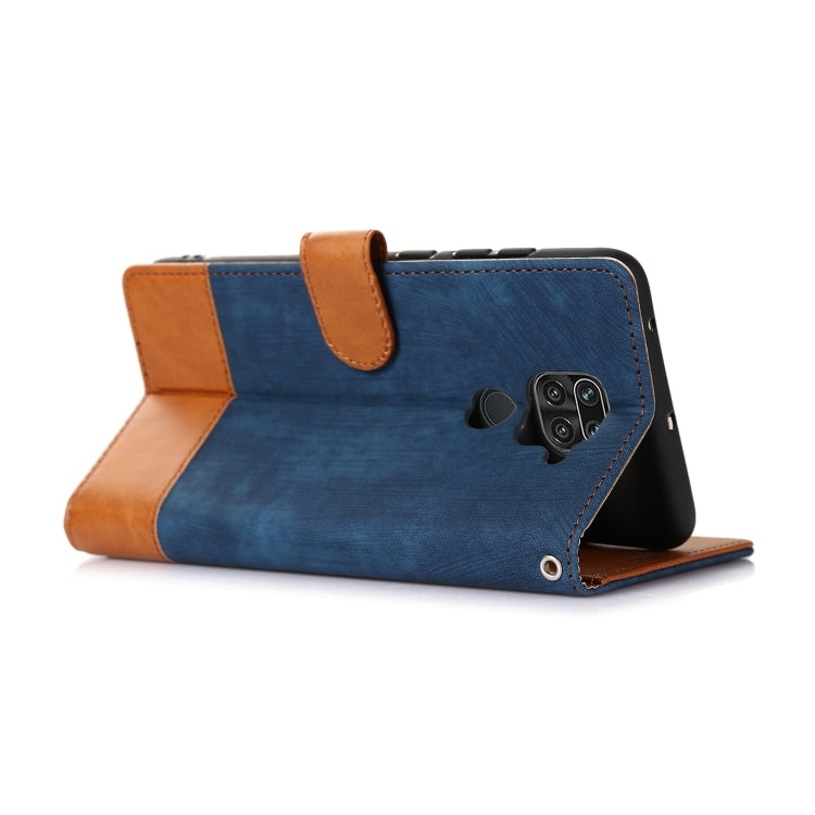 For Xiaomi Redmi Note 9 4G Splicing Leather Phone Case